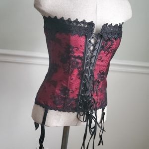 Red Corset Bustier Lingerie and Nighty Top